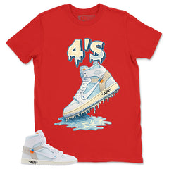 4's Dripping Shirt - Match Virgil Abloh x Air Jordan 1 Alaska