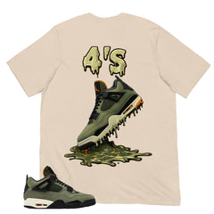 4's Dripping Sneaker Shirt - Match  Air Jordan 4 Undefeated