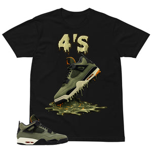 4's Dripping Sneaker Shirt - Match  Air Jordan 4 Undefeated