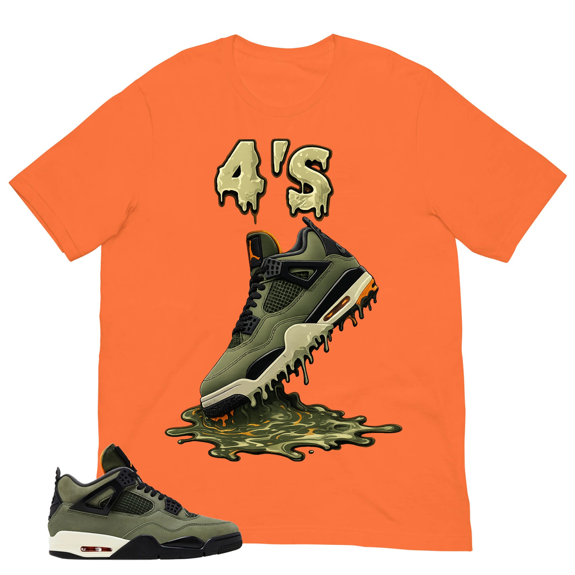 4's Dripping Sneaker Shirt - Match  Air Jordan 4 Undefeated