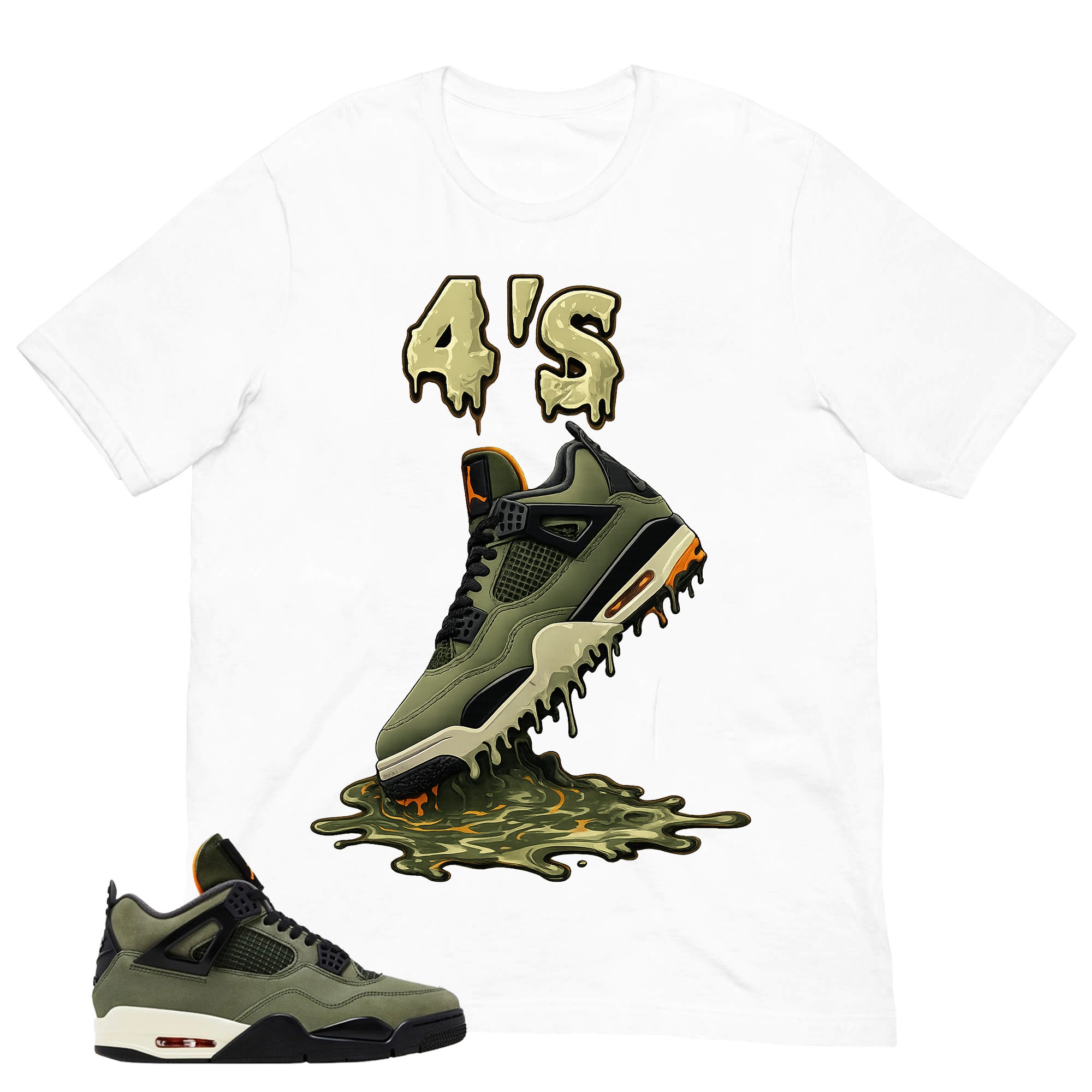 4's Dripping Sneaker Shirt - Match  Air Jordan 4 Undefeated