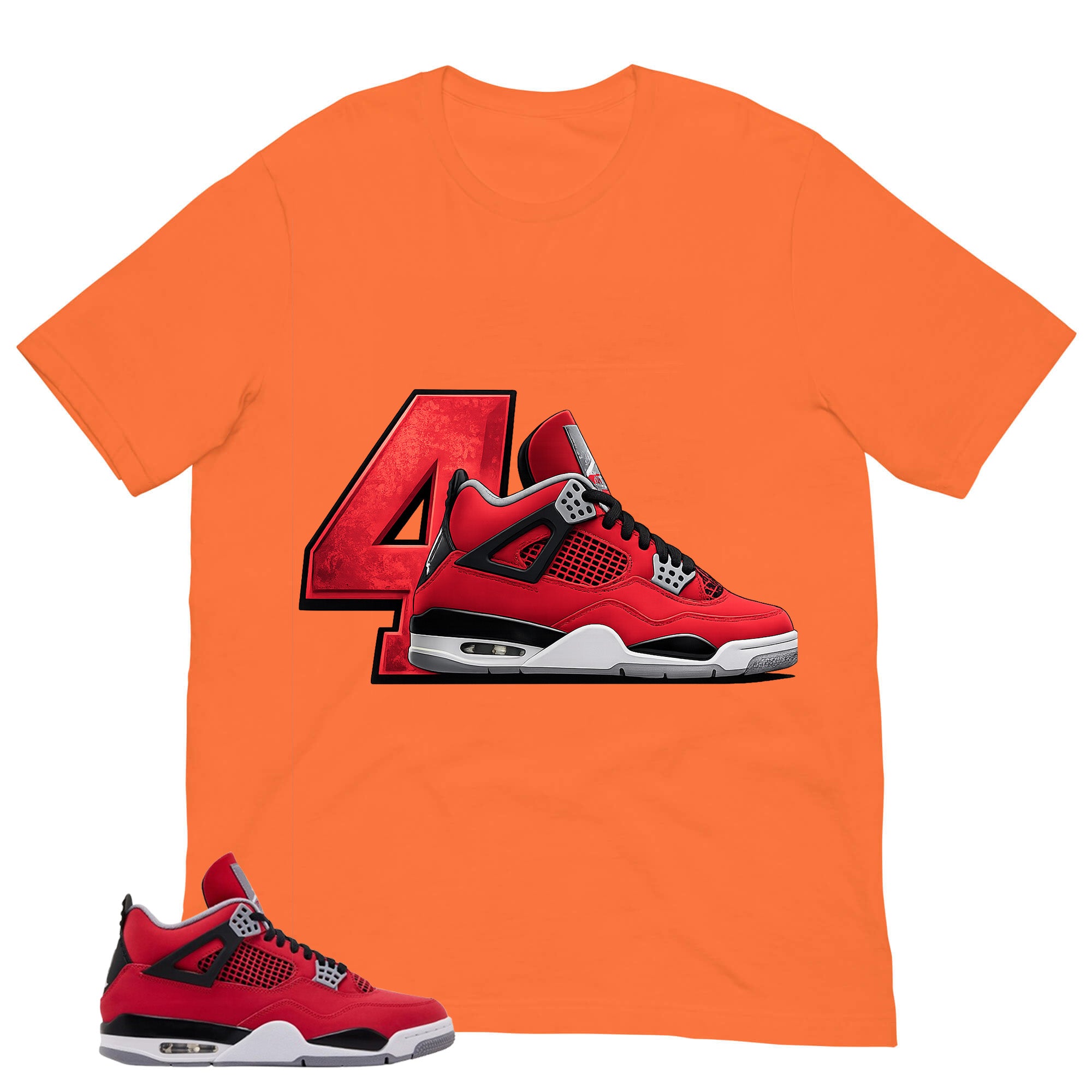 4's Sneaker Shirt - Match Air Jordan 4 Toro Bravo
