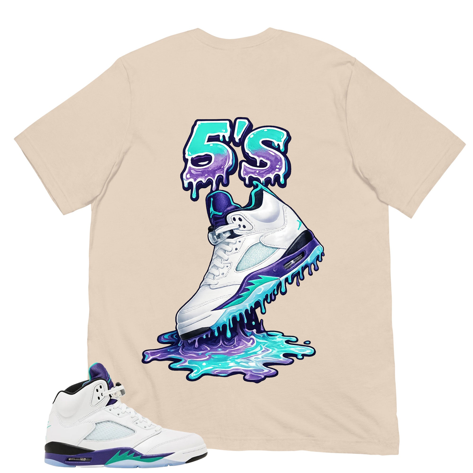 5's Dripping Shirt - Matching Air Jordan 5 Retro 'Grape' 2025