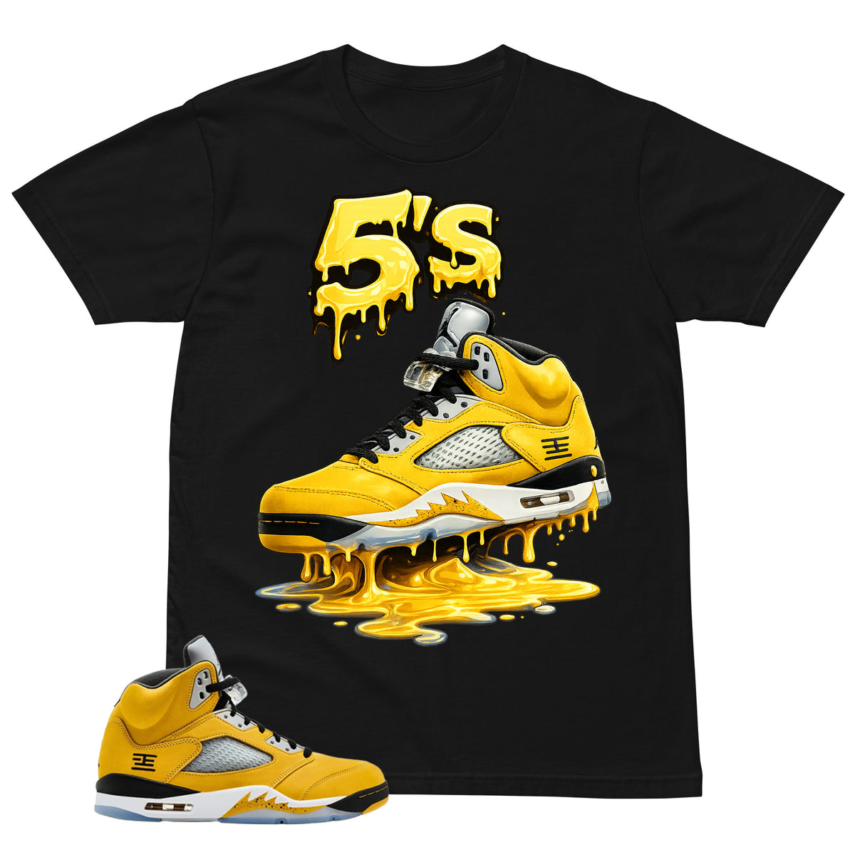 Graphic Tee to Matching T23 Tokyo 5s 5's Dripping Shirt