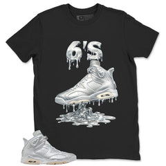 6's Dripping Shirt - Match Air Jordan 6 x Paris Saint-Germain Metallic Silver