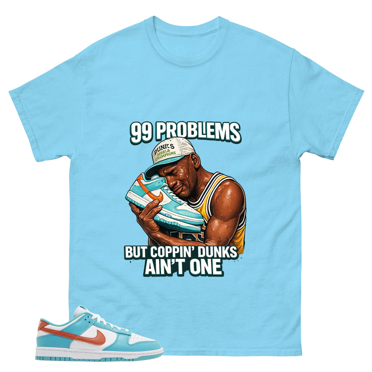 99 Problems Shirt - Match Green Dunk Low Miami Dolphins