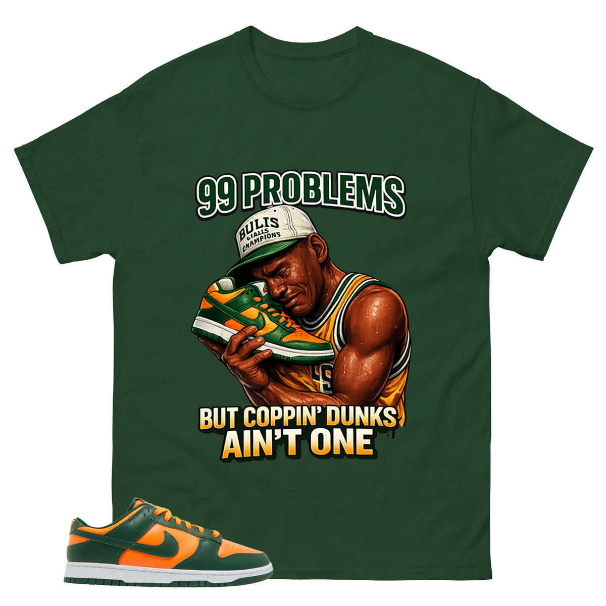 99 Problems Shirt - Match Green Dunk Low Miami Hurricanes