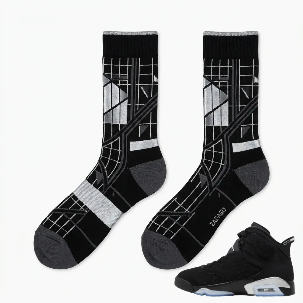 Chrome Socks – Air Jordan 6 Retro Inspired Mid-Calf Unisex Crew Socks