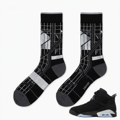 Chrome Socks – Air Jordan 6 Retro Inspired Mid-Calf Unisex Crew Socks