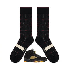 Dusk Socks – A Ma Maniére x Air Jordan 5 Inspired Mid-Calf Unisex Crew Socks
