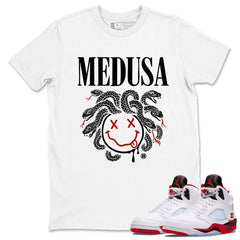 Medusa Drip Shirt - Match Air Jordan 5 'Fire Red' 2025