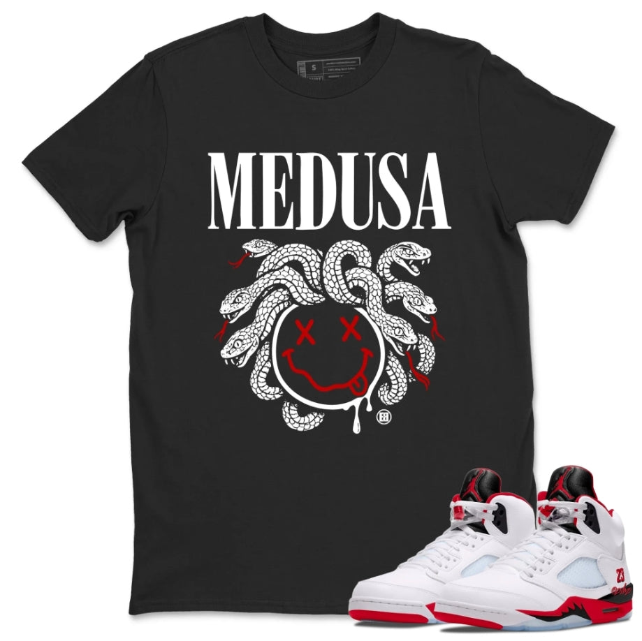 Medusa Drip Shirt - Match Air Jordan 5 'Fire Red' 2025