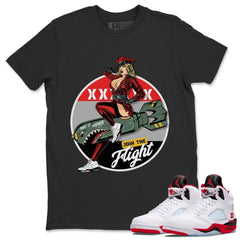 Pin Up Girl Sneaker Shirt - Match Air Jordan 5 'Fire Red' 2025