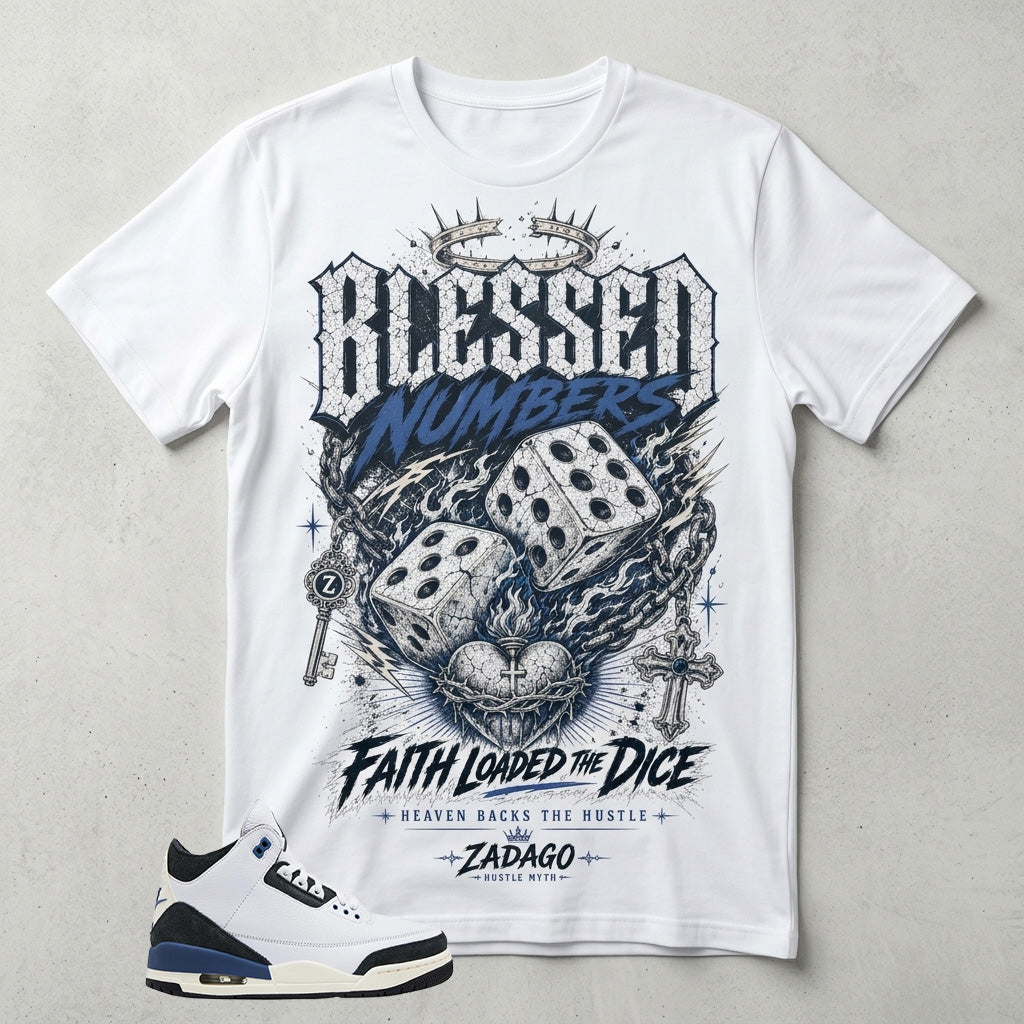 A Maniere For The Love 3s Zadago Shirt Blessed Numbers Graphic