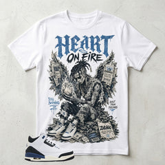 A Maniere For The Love 3s Zadago Shirt Heart On Fire Graphic