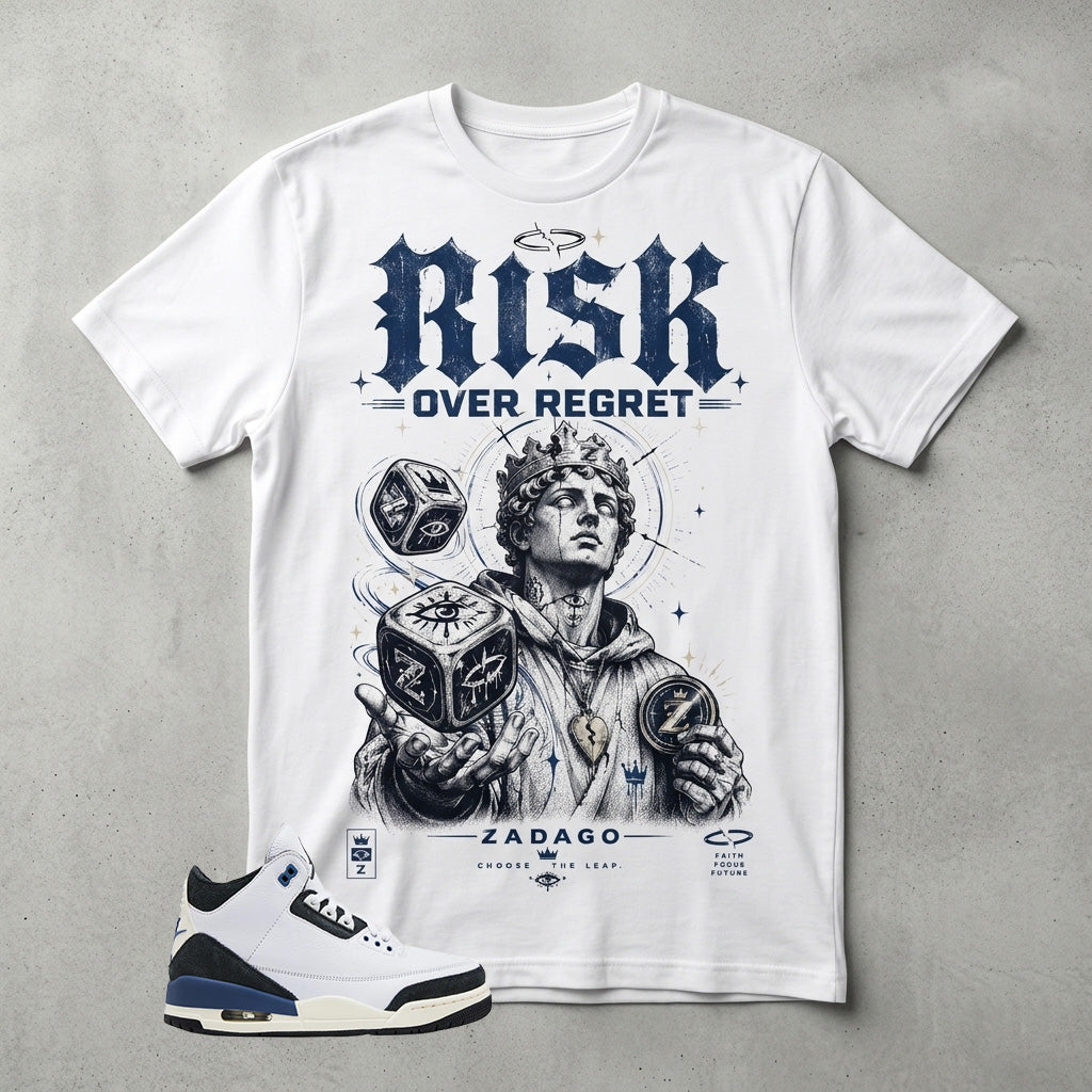 A Maniere For The Love 3s Zadago Shirt Risk Over Regret Graphic