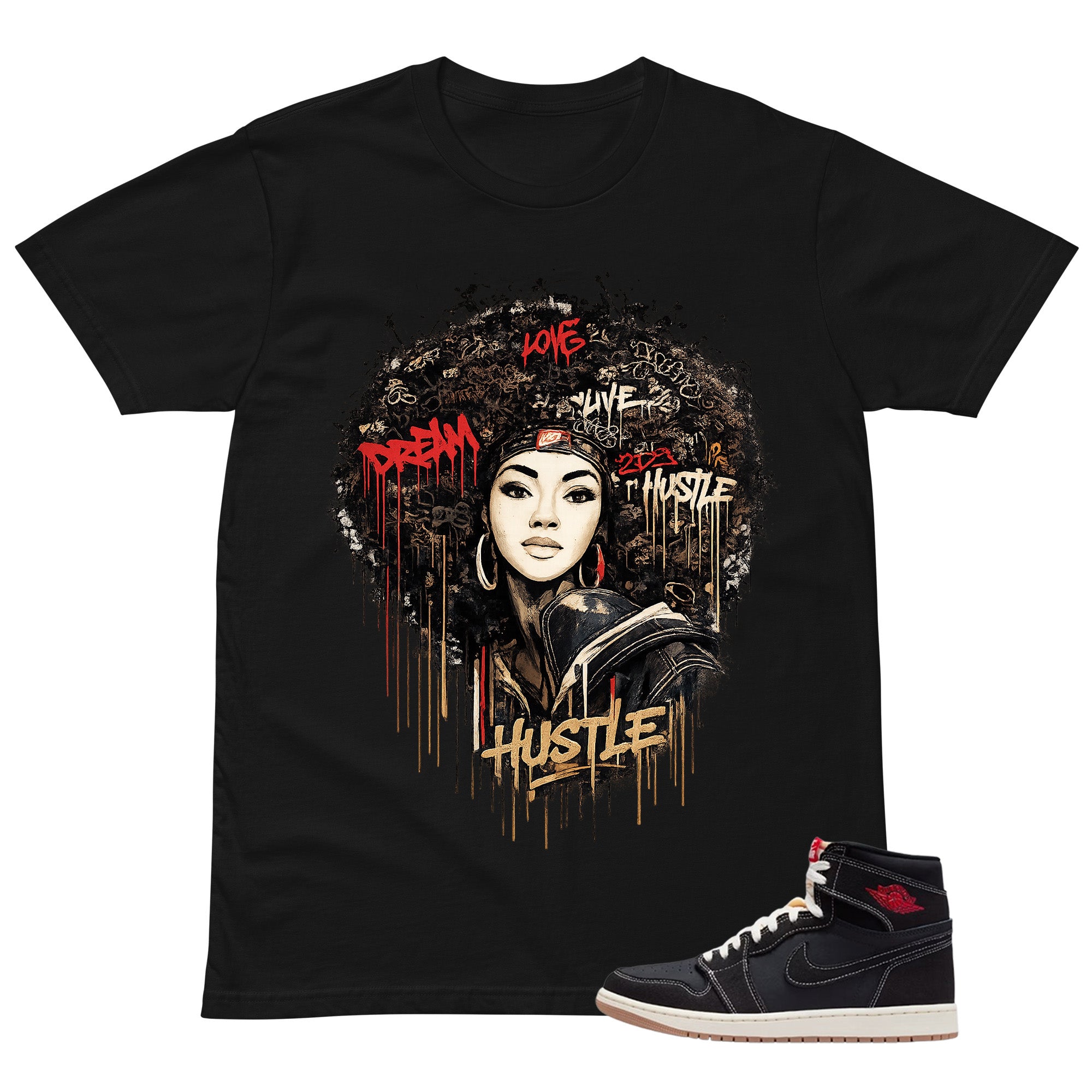 Afro Queens Shirt - Match Air Jordan 1 Flight Club
