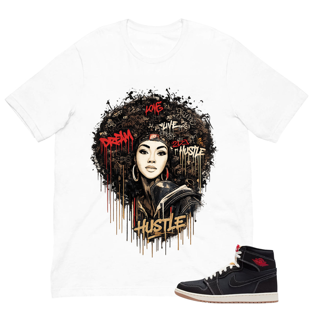 Afro Queens Shirt - Match Air Jordan 1 Flight Club