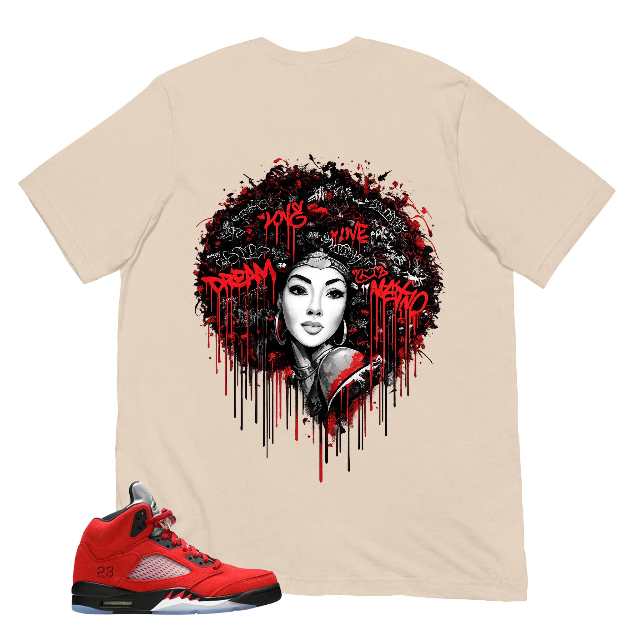 Graphic Tee Afro Queens Shirt Match 5s Raging Bull