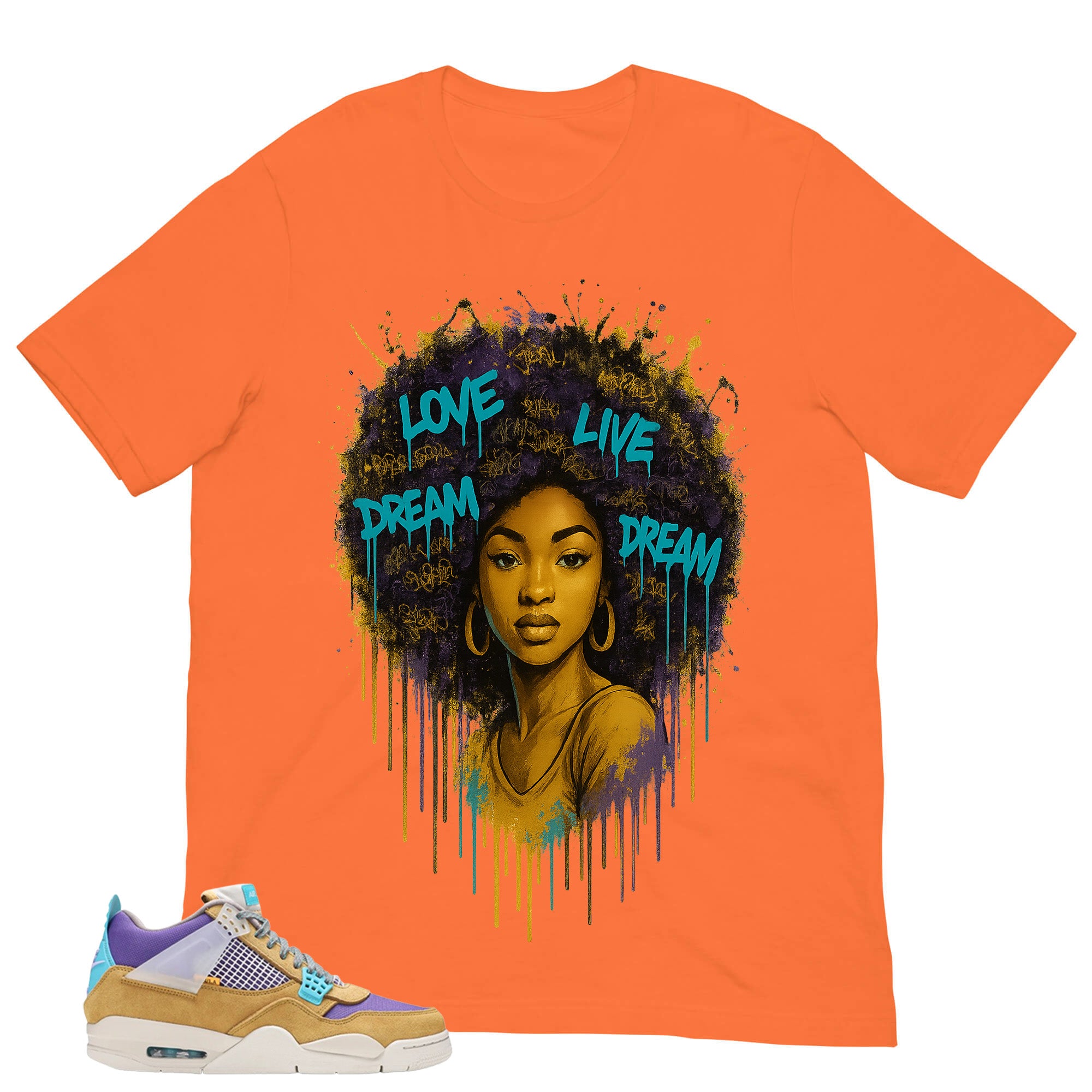Afro Queens Shirt - Match Union LA x Air Jordan 4 Desert Moss