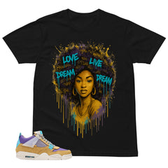 Afro Queens Shirt - Match Union LA x Air Jordan 4 Desert Moss