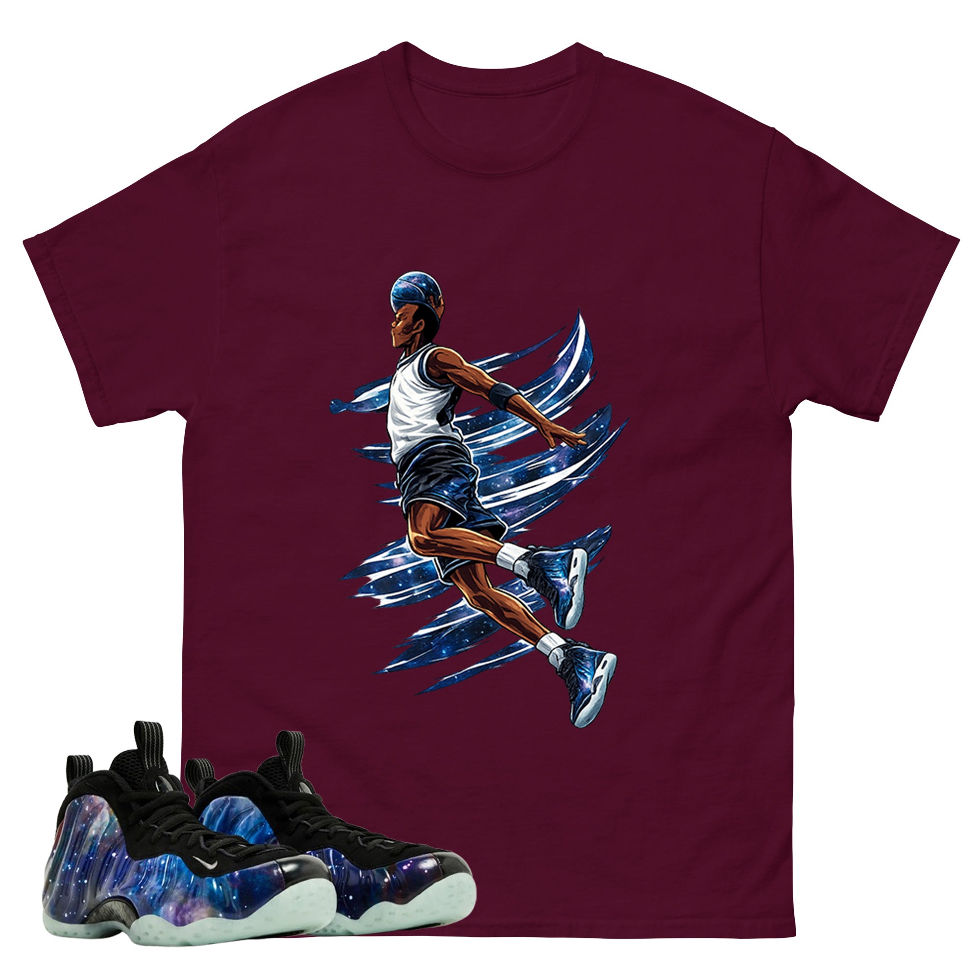 Air Ball Graphic Tee, Shirt to Match Air Foamposite One Galaxy, Air Foamposite Unisex Black Shirt