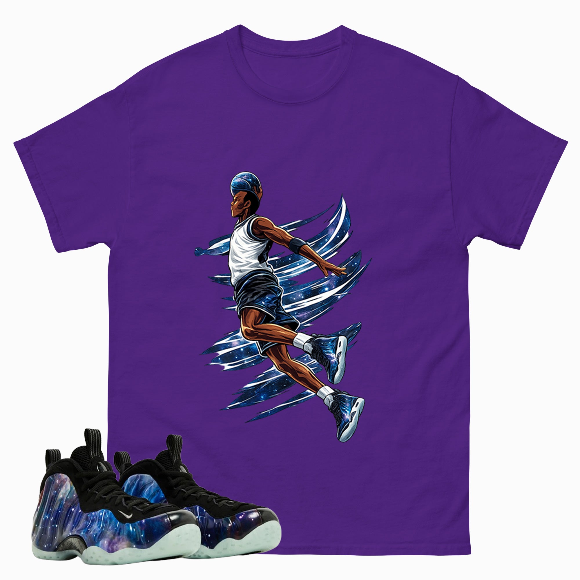 Air Ball Graphic Tee, Shirt to Match Air Foamposite One Galaxy, Air Foamposite Unisex Black Shirt