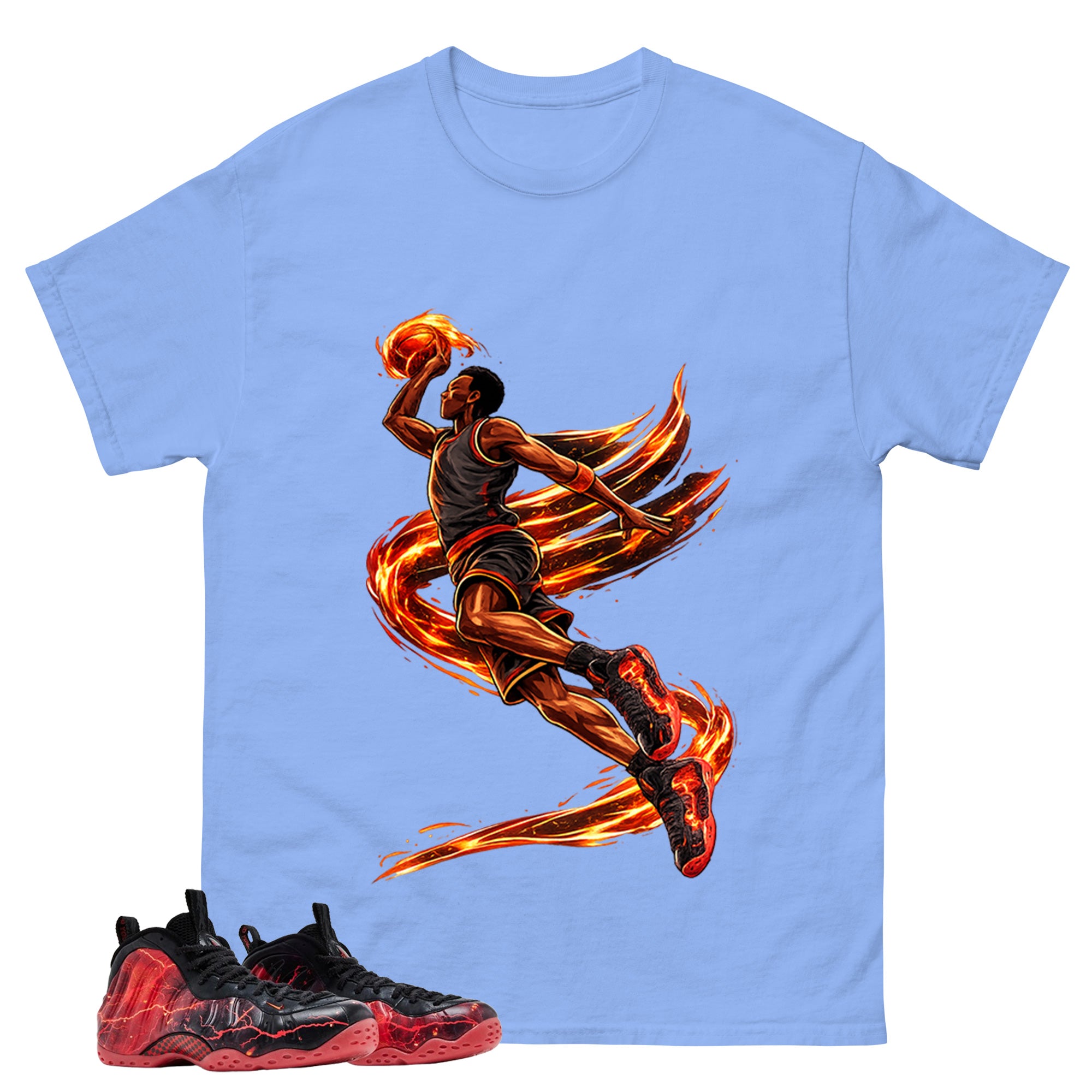 Air Ball Graphic Tee, Shirt to Match Air Foamposite Stranger Things, Air Foamposite Unisex Blue Shirt