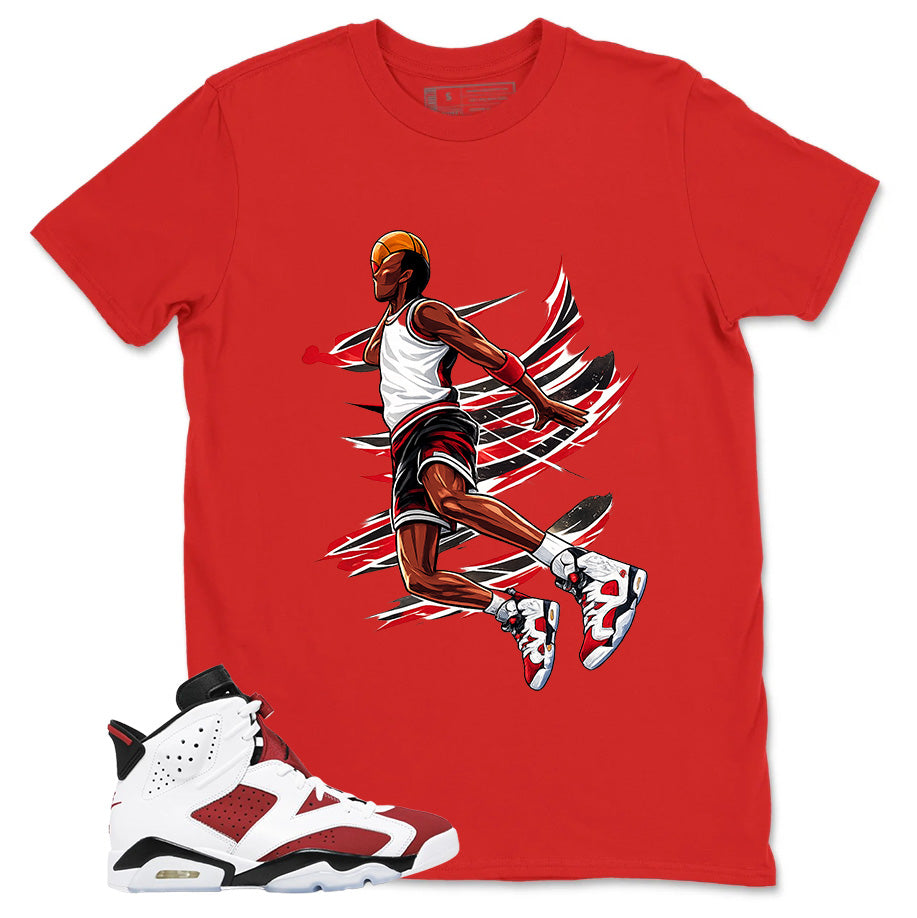Air Ball Shirt - Match White Air Jordan 6 Carmine