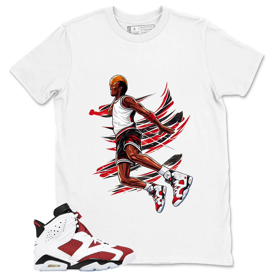Air Ball Shirt - Match White Air Jordan 6 Carmine