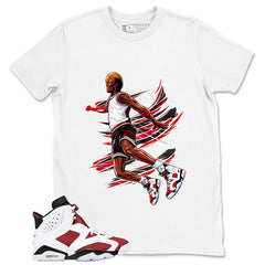 Air Ball Shirt - Match White Air Jordan 6 Carmine