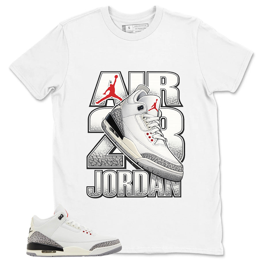 Air Jordan 23 Shirt - Match Jordan 3 White Cement Reimagined