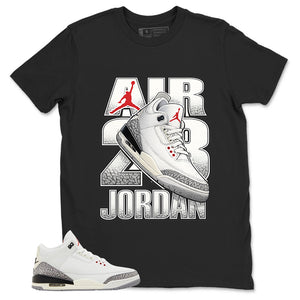 Air Jordan 23 Shirt - Match Jordan 3 White Cement Reimagined
