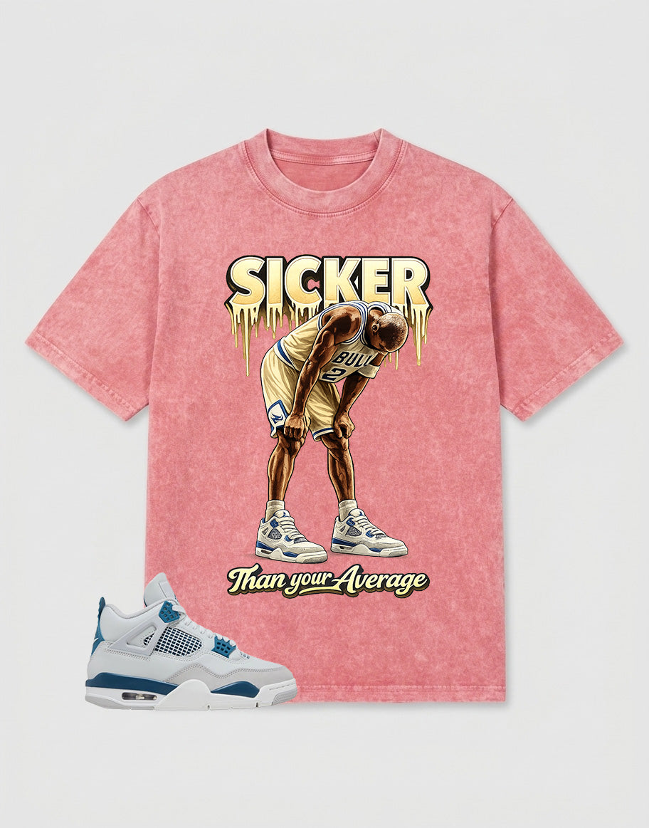 Military Blue 4s Zadago Washed T-shirt Sicker Than Your Average Graphic