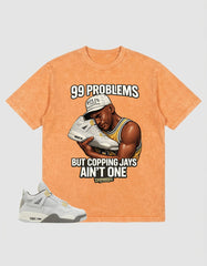 Grey Photon Dust 4s Zadago Washed T-shirt 99 Problems Graphic