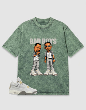 Grey Photon Dust 4s Zadago Washed T-shirt Bad Boys Graphic