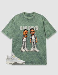 Grey Photon Dust 4s Zadago Washed T-shirt Bad Boys Graphic