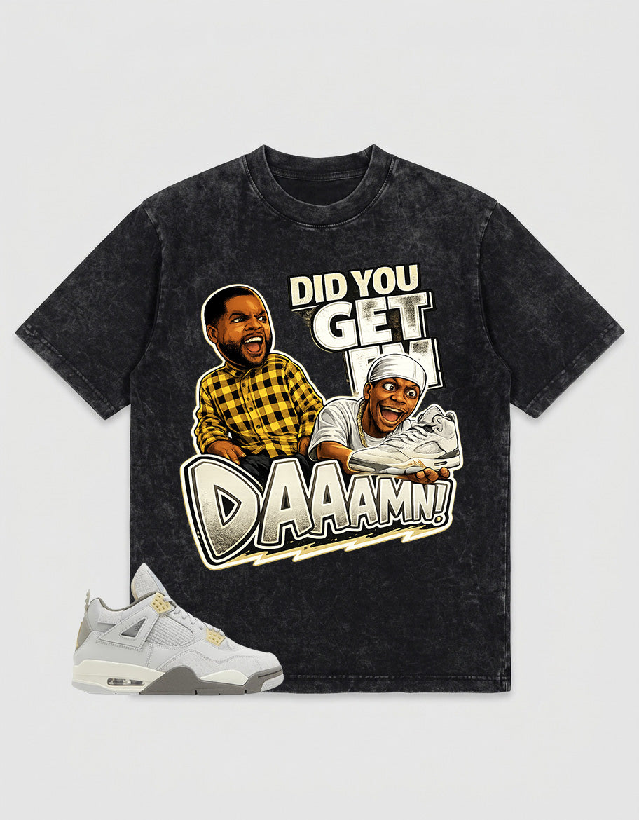 Grey Photon Dust 4s Zadago Washed T-shirt Daaamn Sneaker Graphic