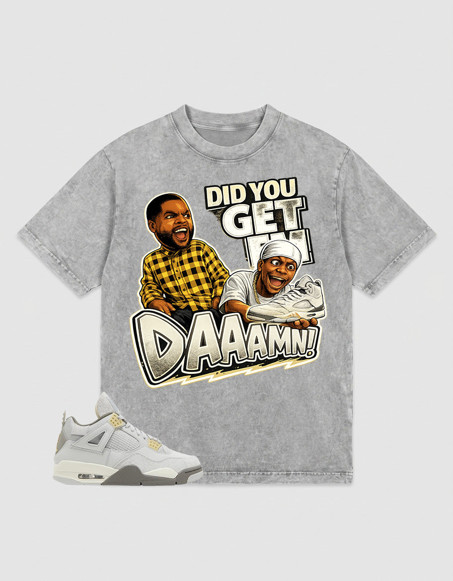 Grey Photon Dust 4s Zadago Washed T-shirt Daaamn Sneaker Graphic