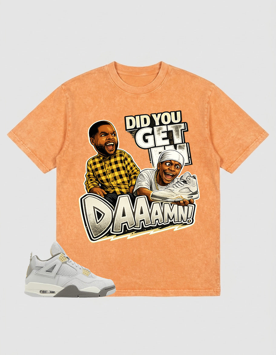 Grey Photon Dust 4s Zadago Washed T-shirt Daaamn Sneaker Graphic