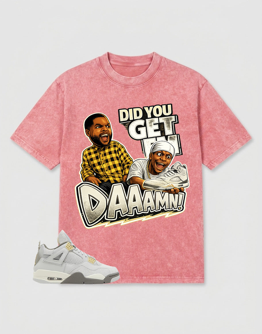 Grey Photon Dust 4s Zadago Washed T-shirt Daaamn Sneaker Graphic
