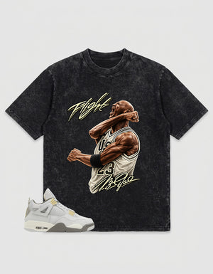 Grey Photon Dust 4s Zadago Washed T-shirt Flight MJ Graphic