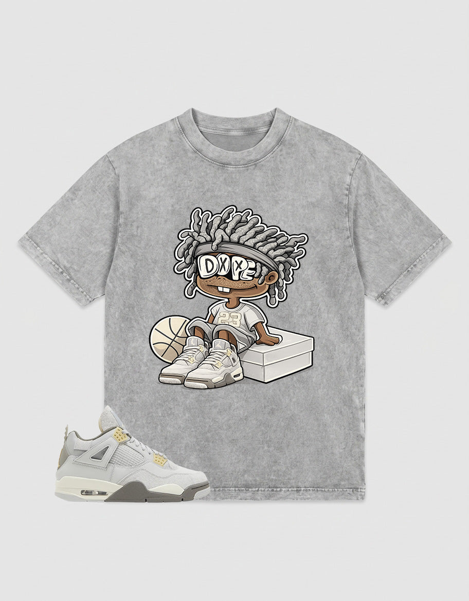 Grey Photon Dust 4s Zadago Washed T-shirt Got 'Em Dope Graphic