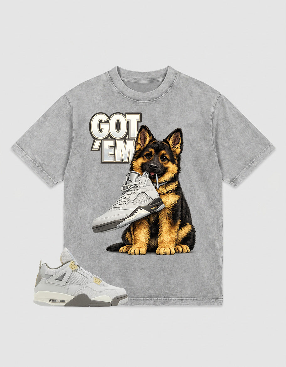 Grey Photon Dust 4s Zadago Washed T-shirt Got 'Em GS Graphic
