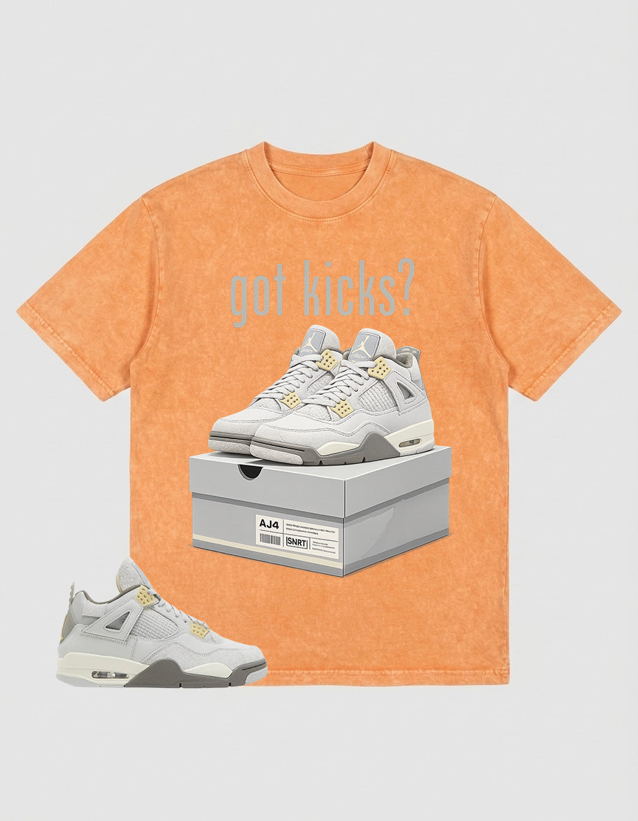 Grey Photon Dust 4s Zadago Washed T-shirt Got Kicks Graphic