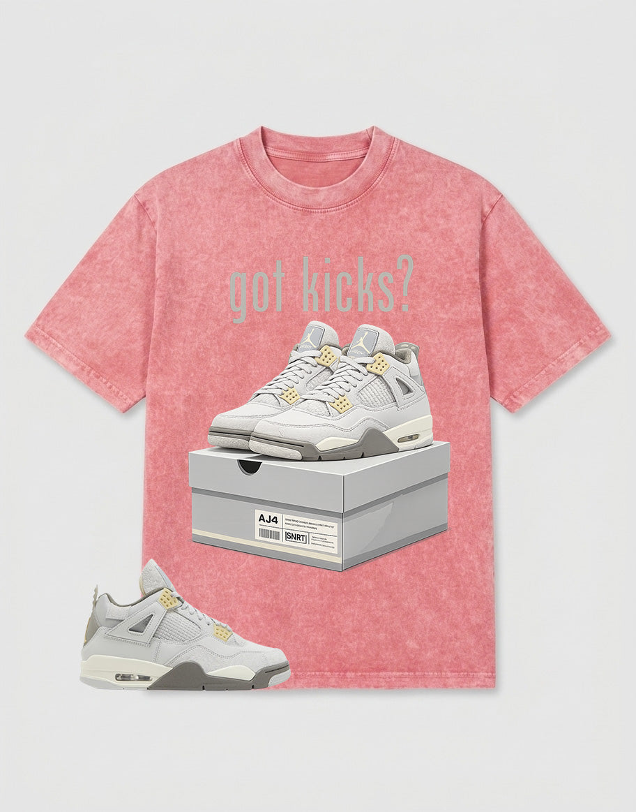 Grey Photon Dust 4s Zadago Washed T-shirt Got Kicks Graphic