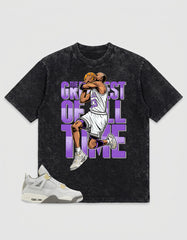 Grey Photon Dust 4s Zadago Washed T-shirt Greatest Of All Time Graphic