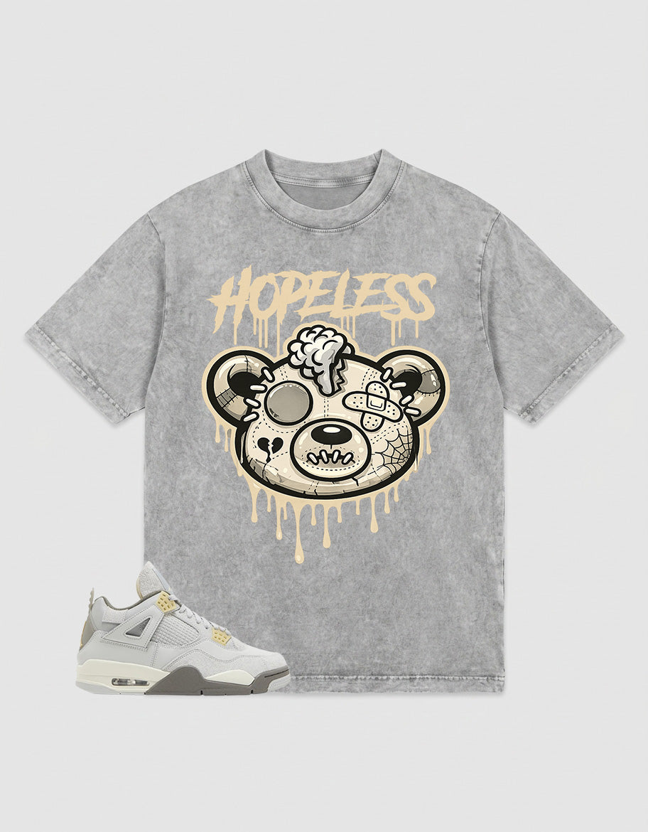 Grey Photon Dust 4s Zadago Washed T-shirt Hopeless Graphic