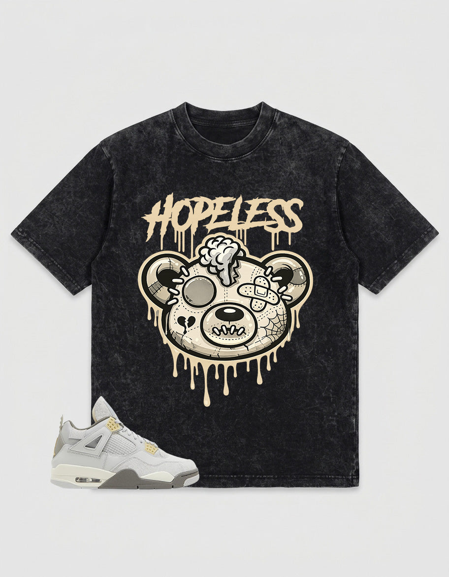 Grey Photon Dust 4s Zadago Washed T-shirt Hopeless Graphic