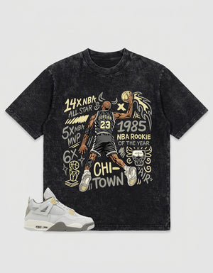 Grey Photon Dust 4s Zadago Washed T-shirt Jordan 23 All Star Graphic